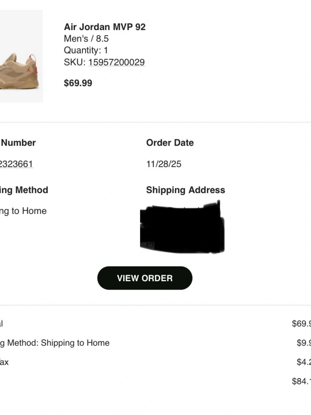 Jordan MVP 92 Size 8.5